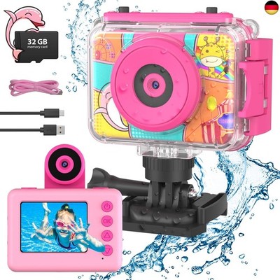 CHAKEYAKE Kinderkamera, 20MP 1080P HD Kinder Kamera Unterwasser, Digitalkamera