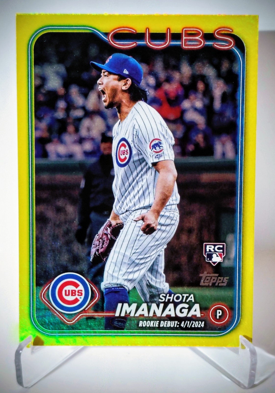 2024 Topps Update #US281 Shota Imanaga Rookie Debut Yellow Parallel RC Cubs