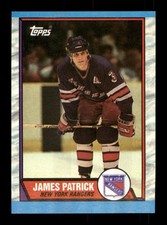 90 James Patrick 3 Rangers 1989 Topps Hockey Sports Trading Card