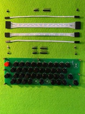 ZX Spectrum Harlequin Tastatur Keyboard mit runden Tastenkappen und Dupont-Kabel