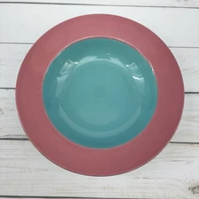 Lindt-Stymeist Colorways 9” Soup Pasta Salad Bowl Aqua Pink Green Japan