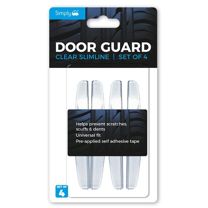 Simply Clear Slimline Car Door Guards Protector Scratch Preventer (Pack Of 4)