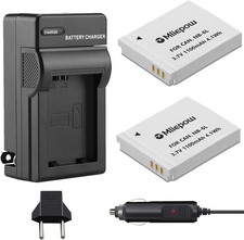 2 Pack NB-6L/NB-6LH Battery and Charger Kit for Canon Camera