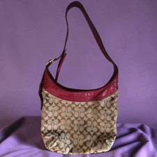 COACH Vintage Hobo Schultertasche Signature C...