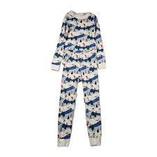 Hanna Andersson Kids Pajama Set 8 Organic Cotton Ski Winter Print Long Sleeve