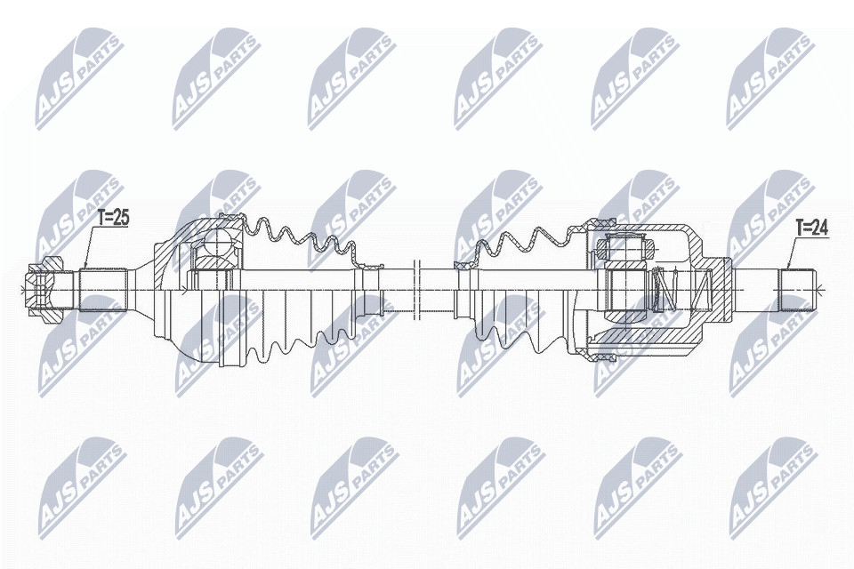 NTY OE NPW-CT-103 Drive Shaft for CITROËN