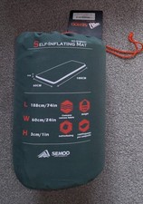 Semoo Self-inflating Mattress 188cm X 60cm X 3cm Green Concavo Convex 5109007 Semoo Self-inflating Mattress 188cm X 60cm X 3cm Green Concavo Convex 5109007