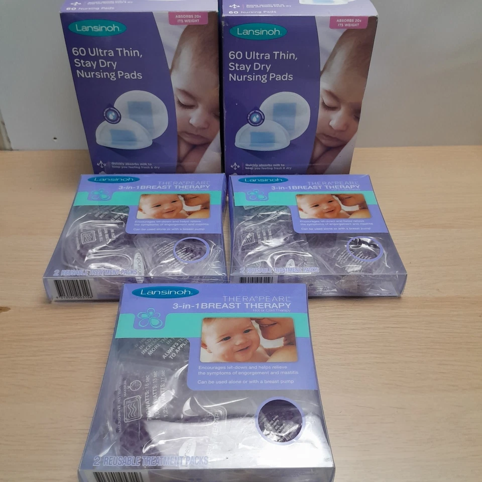 Lansinoh 3 en 1 terapia de mama 2 paquetes reutilizables de terapia de frío caliente + almohadillas de lactancia Foto 2 de 4