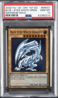 2020 YU-GI-OH! MAXIMUM GOLD 1ST EDITION #EN001 BLUE-EYES WHITE