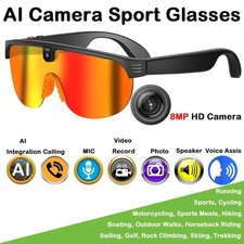 AI Smart Glasses Video Camera Call Music Translator 100+ Languages Bluetooth