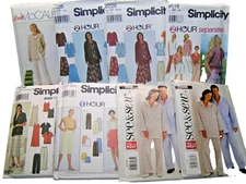 Lot of 8- Assortment of Simplicity, McCall's, See & Sew Patterns Different Sizes