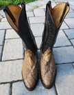 RARE Tony Lama Boots Men's Sz 10.5 D Exotic Python Snakeskin Cowboy Western — photo 1