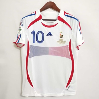 Size XL Local Francia 2006 Jersey Retro Slim Fit Selección