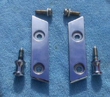 Xlnt 1990-05 Miata Oem Frankenstein Hard Top Rear Striker Bolts Plates Chrome
