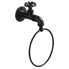 Farmhouse Bathroom Decor, garini Rustic Water Black - Spigot Style