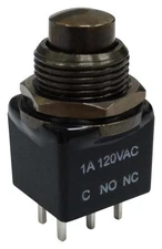 1pc MULTICOMP PRO 'MP-PB10-DBB2QE-4 Pb Sw, Dpdt, 1A, 120Vac/38Vdc, Panel, T