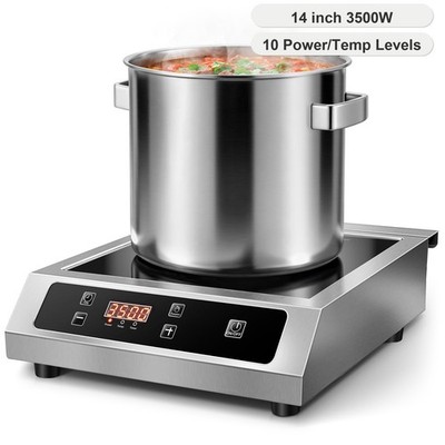 14 inch Commercial Electric Induction Cooktop Burner Cooker 3500W Easy Clean