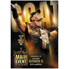 John Cena Final Match Poster WWE Main Event Washington DC 2025