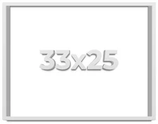 33x25 Shadow Box Frame White | 1 Inches Deep Real Wood Contemporary Shadowbox Di