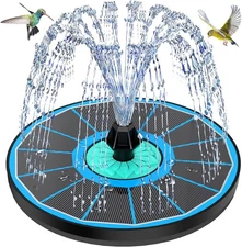 Solar Fountain Cyan Flower, Upgrade 3.5W Solar Bird Bath Fountains, 