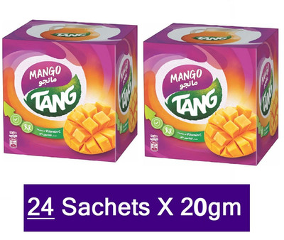 Tang Powder Drink jar mango Flavor Vitamin C Juice ( 24 Sachets X 20 gm)