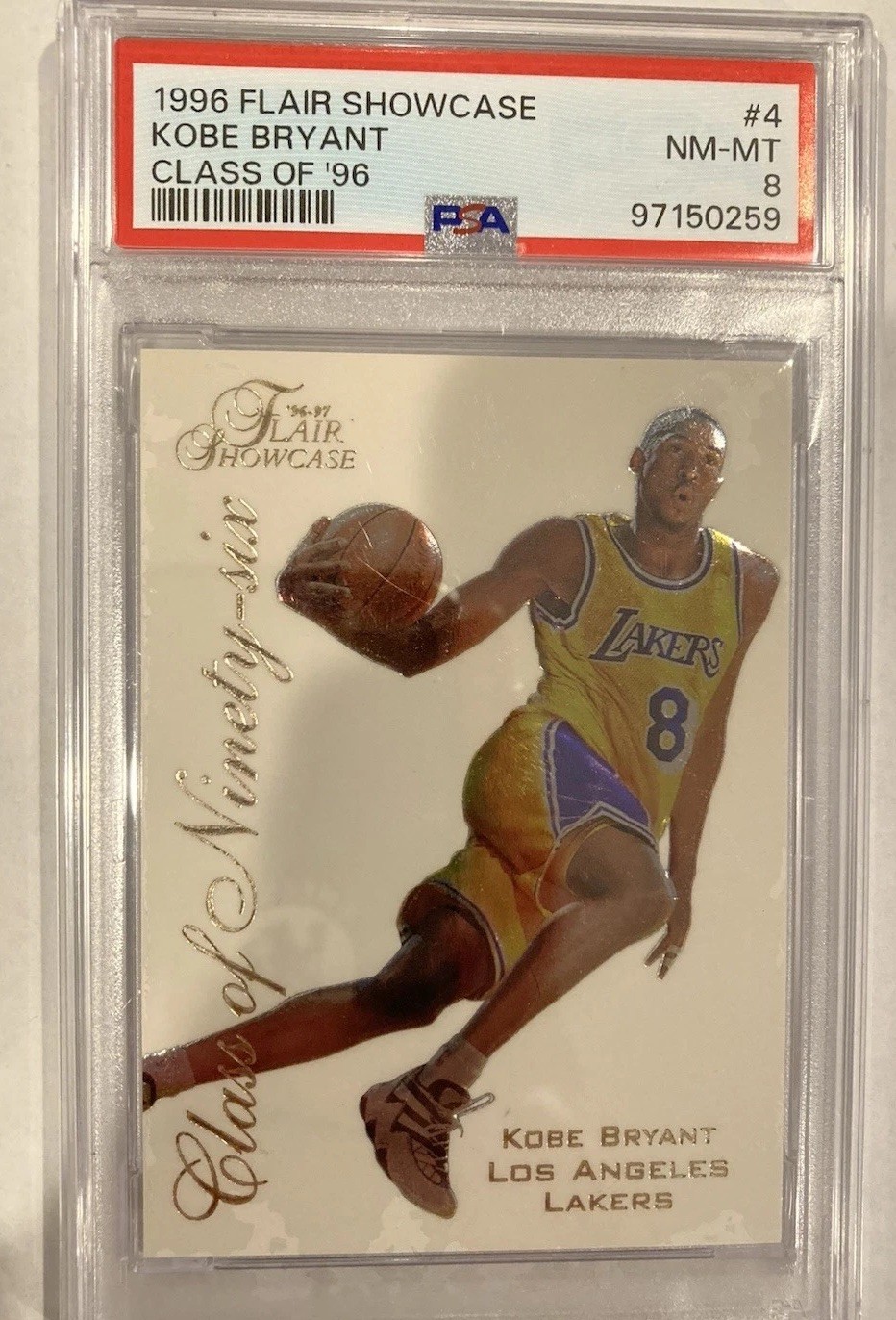 1996-97 Flair Showcase - Class of Ninety-Six Kobe Bryant #4 (RC)