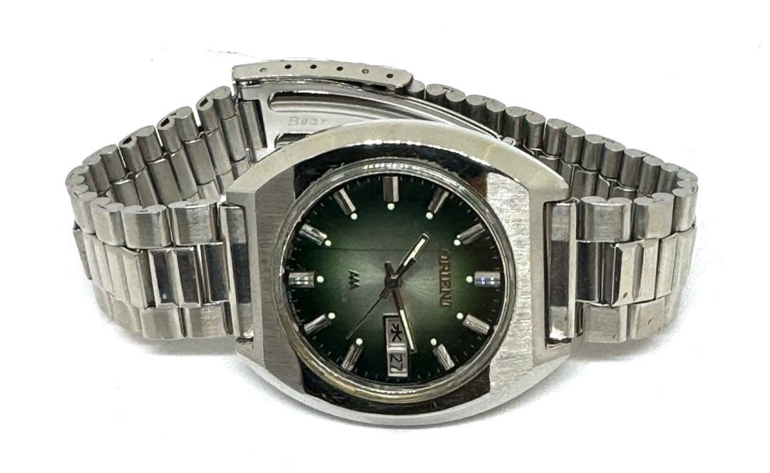 Orient Three Ace Automatic Watch Green Gradient D… - image 5
