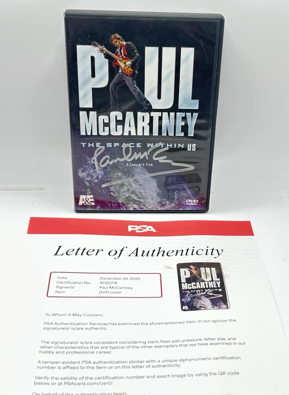 Paul McCartney Signed The Space Within US DVD Autographed Beatles PSA/DNA LOA
