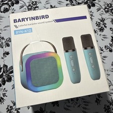 Wireless Mini Karaoke Machine 2 Microphones Bluetooth Speaker,Kid Birthday Gift