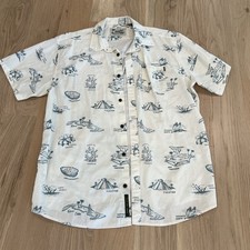 Howler Bros Mansfield Shirt Gulf Destinations Mens Large Short Sleeve Button