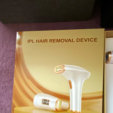 IPL Hair Removal Device ND1 UK Plug Corded Electric White/Gold CE RoHS FCC