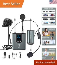 Wireless Microphone System with 3 Mics for Seamless Presentations