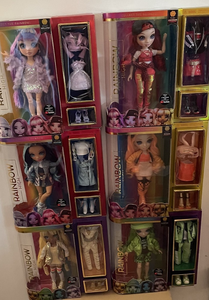 Rainbow High Fashion Dolls Collection MGA 6 DOLLS COMPLETE RAINBOW