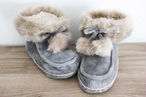 Botas De Casa Zapatos Botines Mujer Pantuflas Felpa Pelo Borreguillo Suelo  Goma | eBay