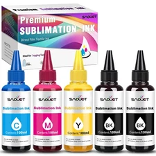 Sublimation Ink 500ML for Epson ET-4550 ET-5170 XP-4205 (5 Pack, CMY+2BK)
