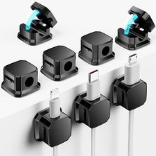8 Pack Magnetic Cord Organizer, Holder for 8pack, Black