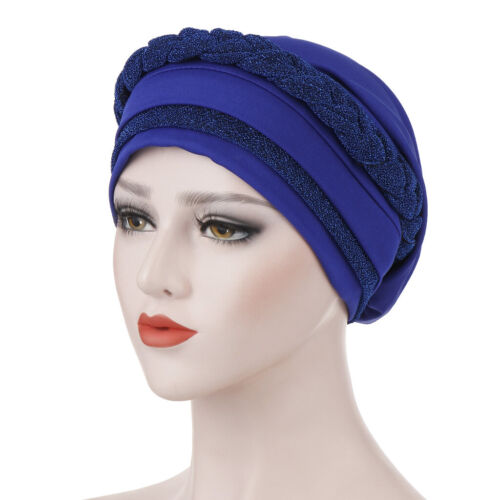 Women Muslim Braid Head Scarf Hijab Turban Hat Wrap Cover Cancer Headwear Cap - Picture 21 of 22