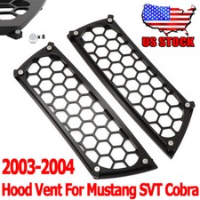 For 2003-2004 Ford Mustang Svt Cobra Hood Heat Extractor Vents Grill Cover Black For 2003-2004 Ford Mustang Svt Cobra Hood Heat Extractor Vents Grill Cover Black
