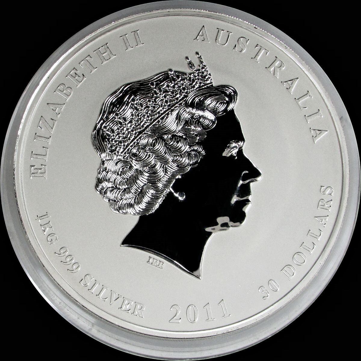 2011 P SILVER AUSTRALIA $30 LUNAR YEAR OF THE RABBIT KILO COIN IN
