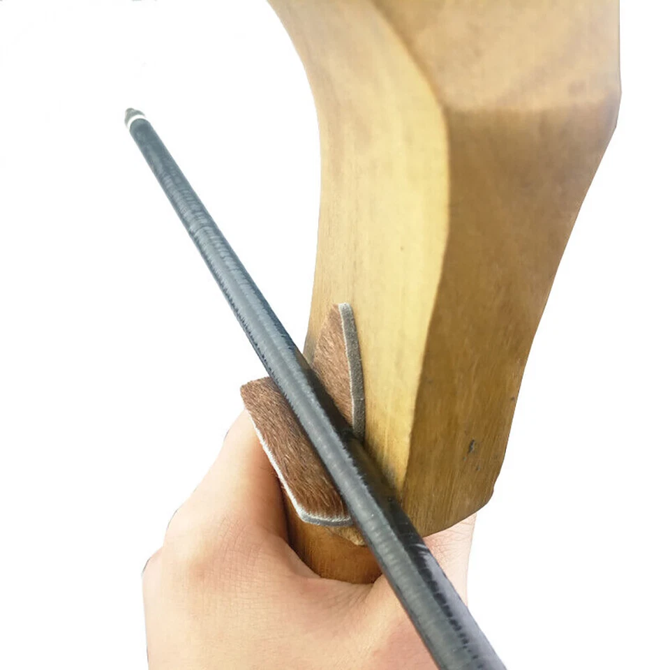 3 Set Traditional Leather Arrow Rest Silent Plate Archery Recurve Bow Shooting - Image 2 of 4