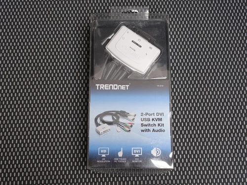 Original TRENDNET TK-214I  2-port Dvi Audio Kvm Switch  #VW2