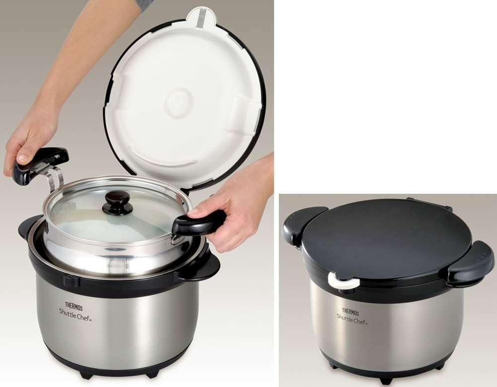 THERMOS Vacuum Thermal Cooker Shuttle Chef 3.0L Clear Stainless