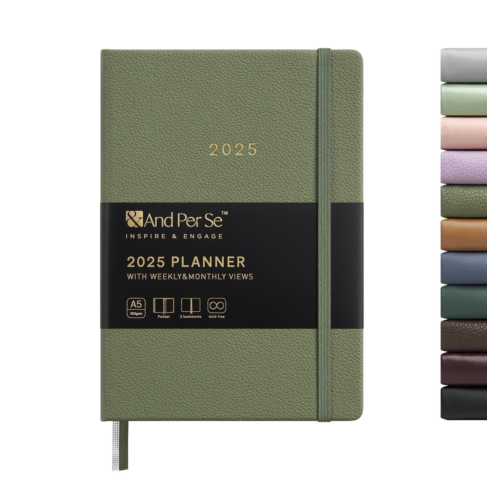 And Per Se 2025 Planner-Daily Weekly & Monthly Hardcover Planner 5.7