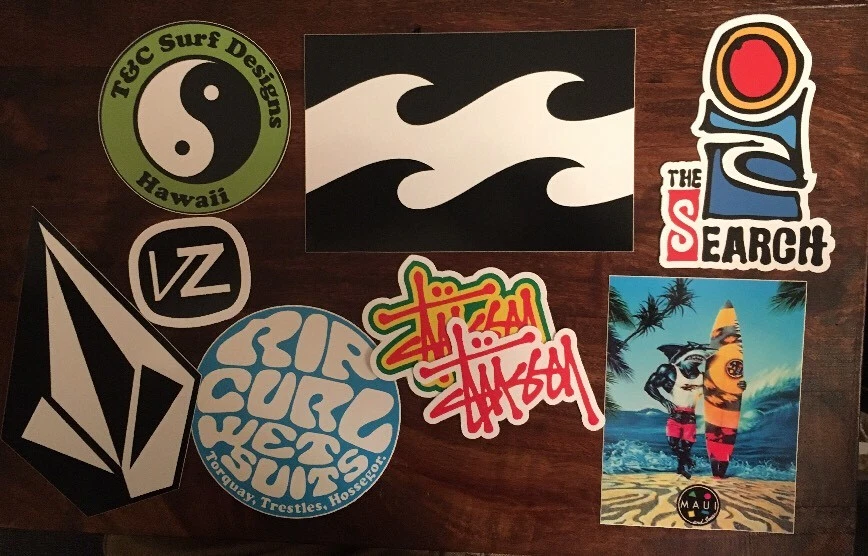 Surf Sticker Pack T&C, Rip Curl, Local Motion, Maui And Son, Ect... 30 Stickers - Image 3 of 4