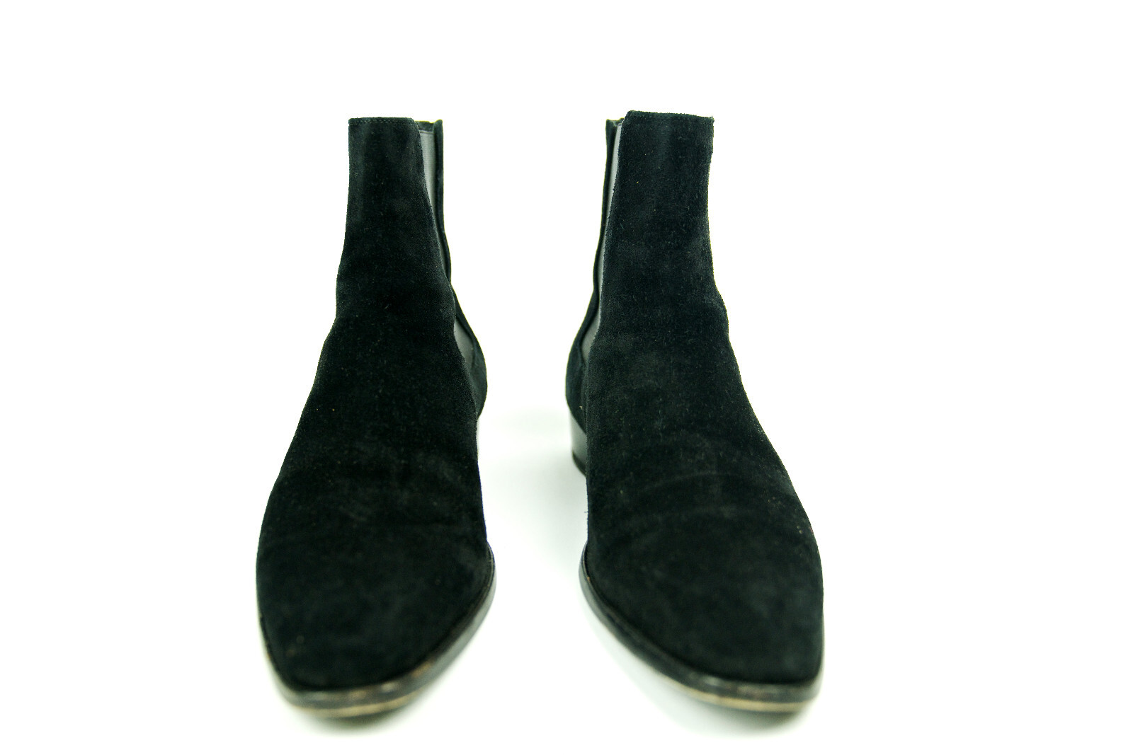 Stivali uomo SAINT LAURENT PARIS Wyatt 30 Chelsea nero velluto master pelle 43