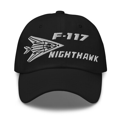 F-117 Nighthawk Stealth Fighter Aircraft Embroidered Hat