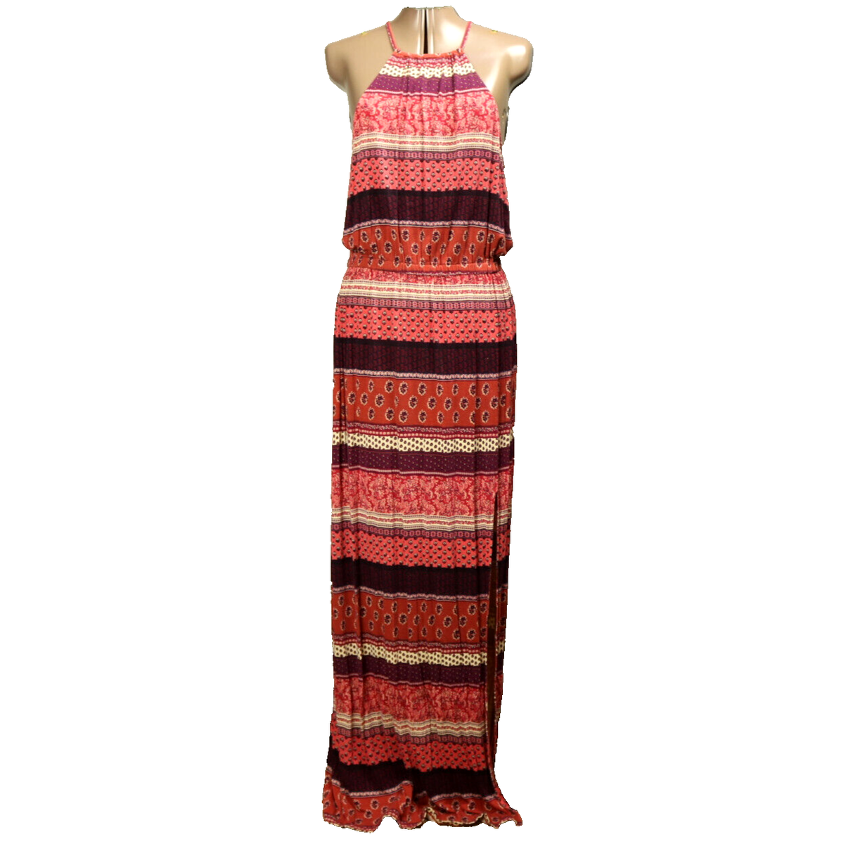 American Eagle Soft & Sexy Strappy Sleeveless Maxi Slit Dress Boho Festival  L | eBay