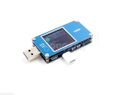 New USB Power Monitor MFI Voltage Current Meter TFT LCD  ARM M3 Type-C USB PD - Afbeelding 2 van 4