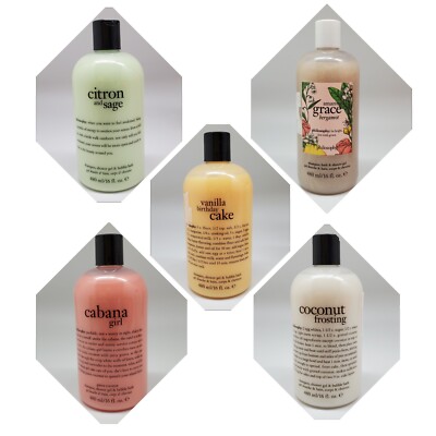 PHILOSOPHY IN Shampoo, Shower Gel, Bubble Bath 16 fl oz Each Choose  Scent