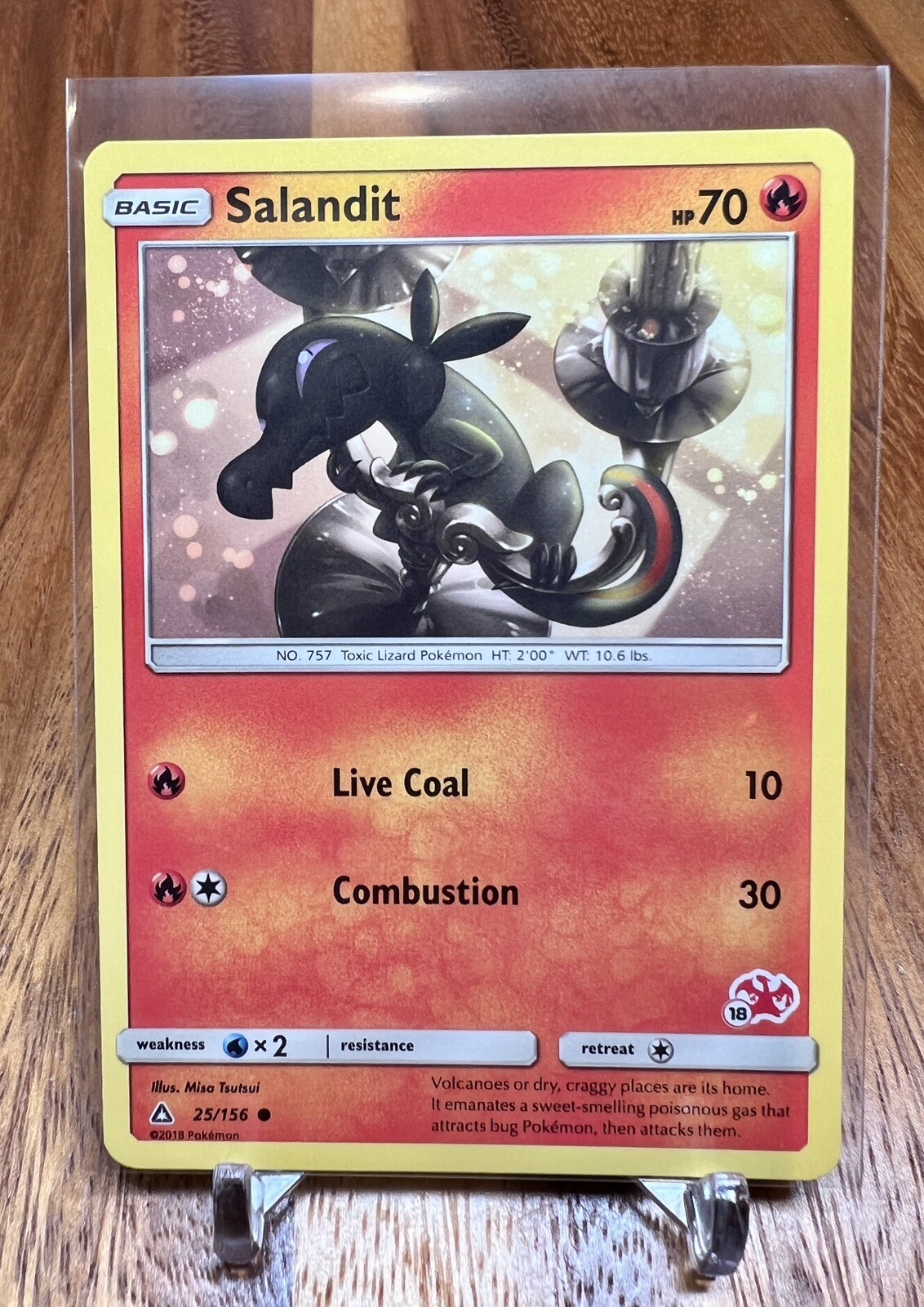 Salandit #18 25/156 Ultra Prism Charizard Stamped Pokemon Card NM
